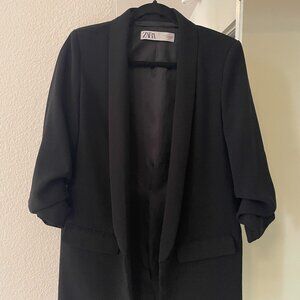 Zara 3/4 sleeve black blazer